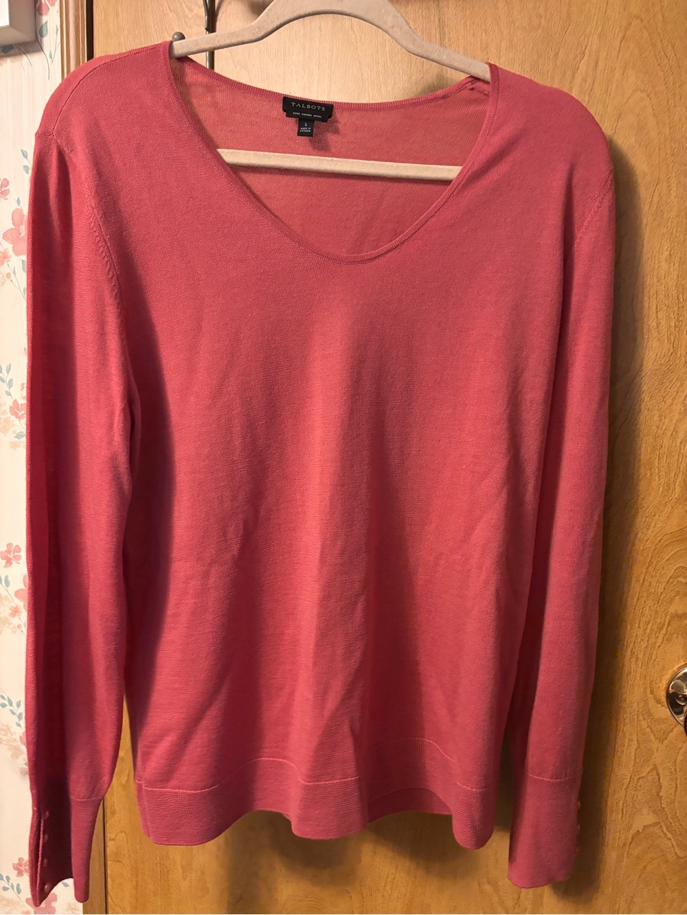 Talbots Coral Scoopneck Lightweight Sweater